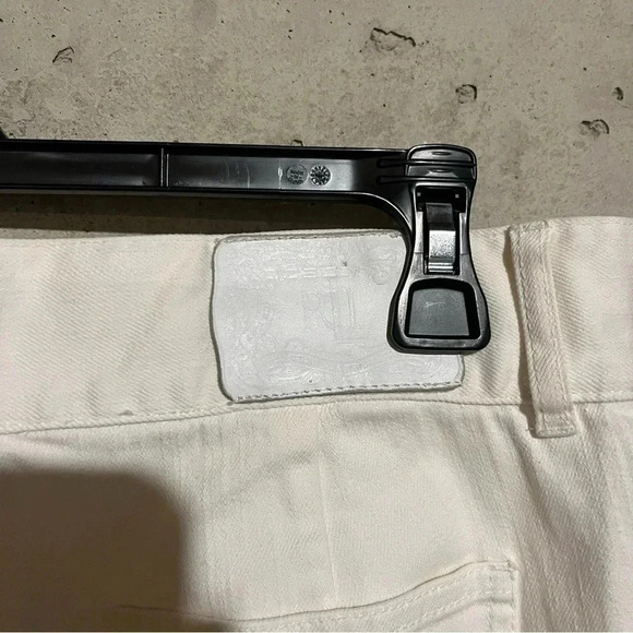 Lauren Ralph Lauren White Wide Leg Jeans Pants Sz 8 High Waisted Button Fly - Picture 7 of 13